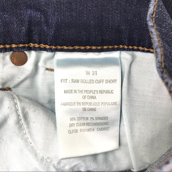 Joe’s Jeans Cutoff Shorts Frayed Dark Wash Stretch - Picture 7 of 7